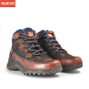 Botas hiking de cuero para hombre San Polos 3832 color miel, vistas de perfil sobre un fondo blanco.