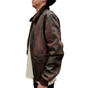 Chaqueta de Cuero Tipo Aviador Top Gun para Hombre | San Polos