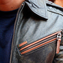 Chaqueta de Cuero para Hombre San Polos H110R Negra | Estilo Clásico