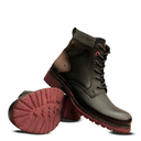 Vista frontal de las Botas Leñadoras para Mujer San Polos EK1558 en cuero color miel.