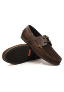 Zapatos Apache de cuero para hombre San Polos 174 en color nobuck café, vista del producto