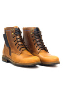 Botas de cuero casuales para hombre San Polos modelo Hampton en color miel, vista de perfil.