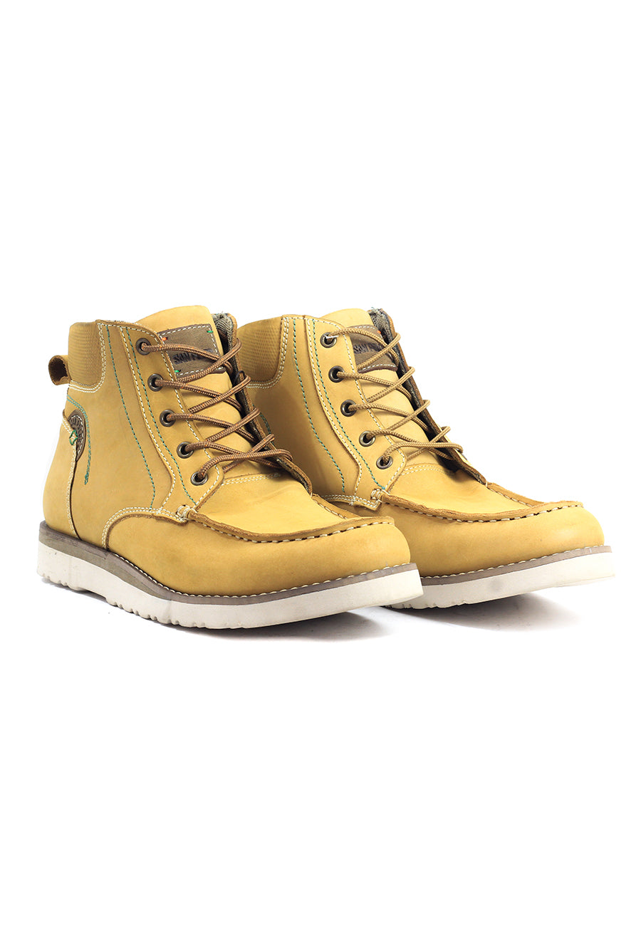 Botas San Polos Casual Hombre 3614 Nobuk Oro