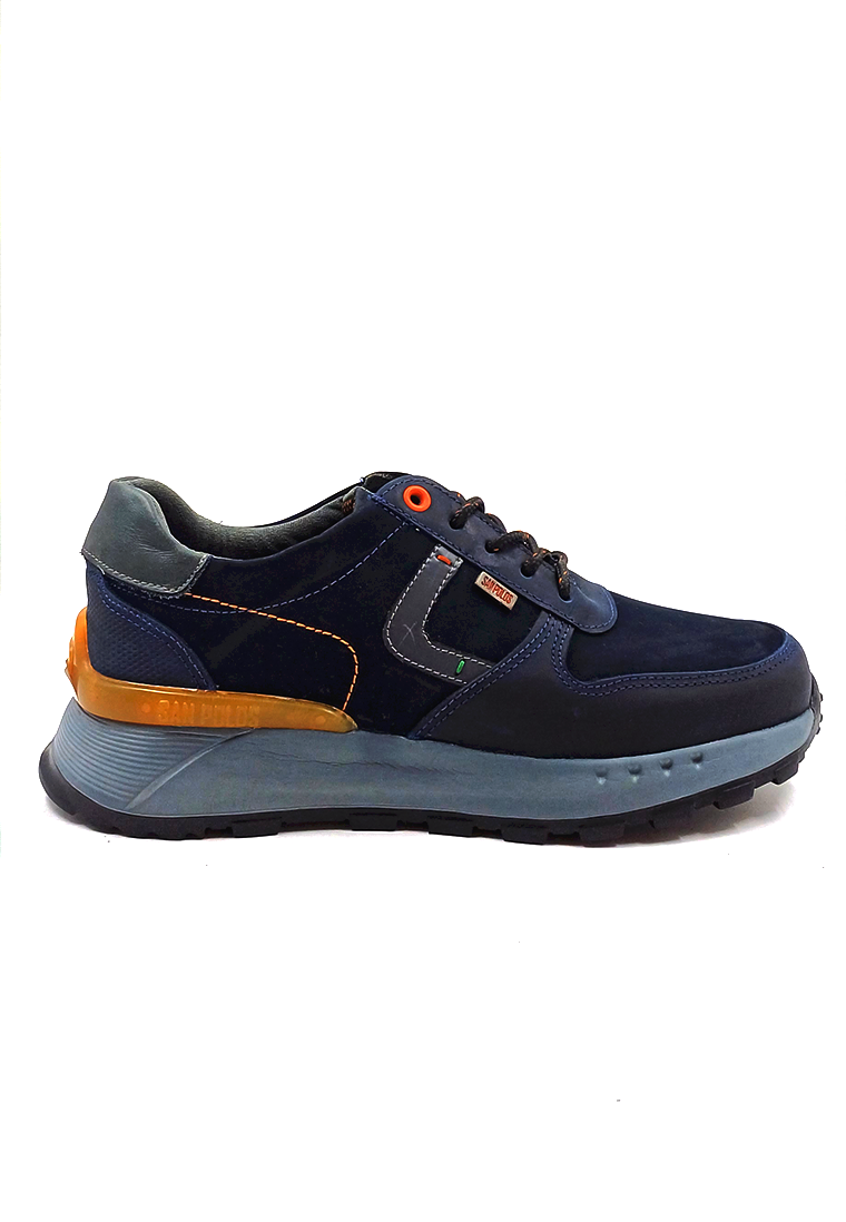 Zapatos San Polos Sneakers Hombre JCR394 Azul Café – sanpolos