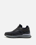 Sneakers de Cuero Negro y Jean para Hombre San Polos 3883