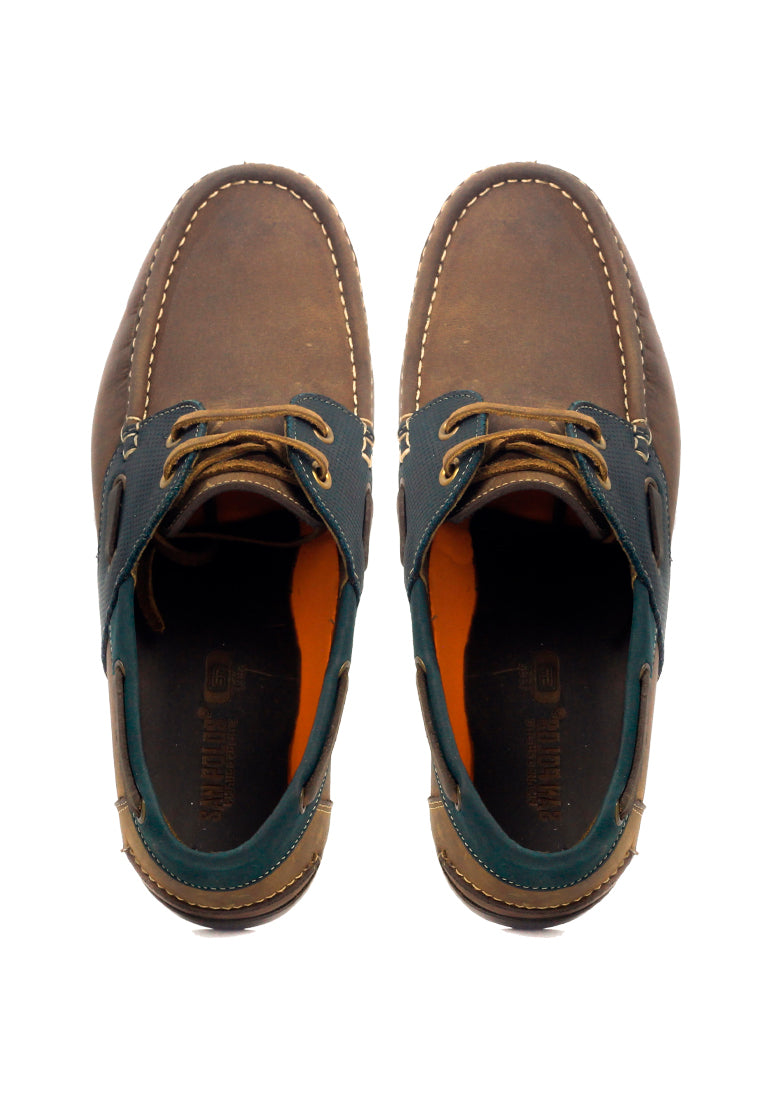 Zapatos San Polos Apache Hombre 174 Pardo Azul