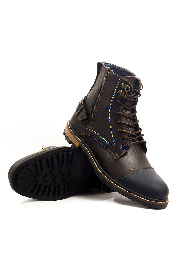 Botas San Polos Casual Hombre 3341 Café Azul