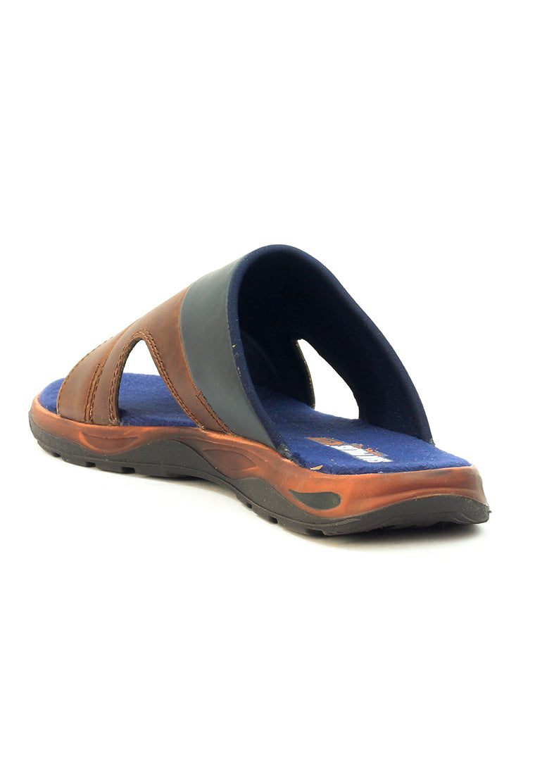 Sandalias San Polos  Hombre SX001 Coñac Azul