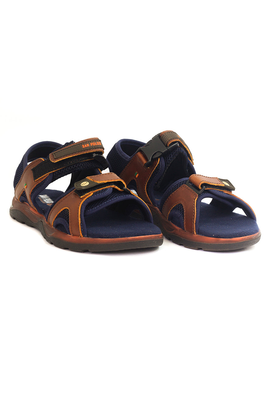 Sandalias San Polos  Hombre SX003 Miel Azul