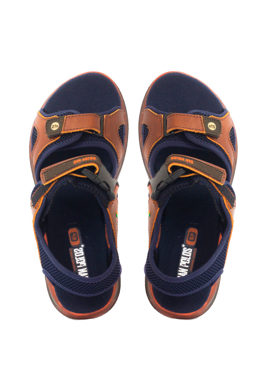 Sandalias San Polos  Hombre SX003 Miel Azul